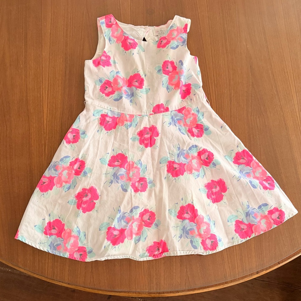 8 KIDS Floral Pink and White Dress